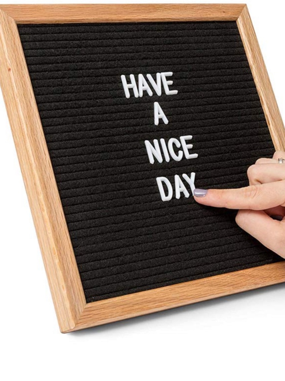 Target White Letterboard Letters with Oak Frame Accent